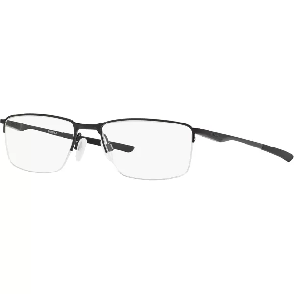 imageOakley Mens Ox3218 Socket 55 Rectangular Prescription Eyeglass FramesPolished BlackDemo Lens