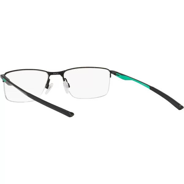 imageOakley Mens Ox3218 Socket 55 Rectangular Prescription Eyeglass FramesSatin Black CelesteDemo Lens