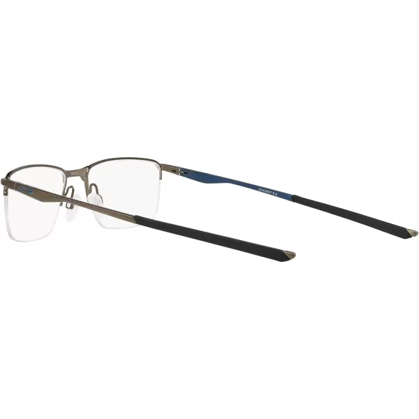 imageOakley Mens Ox3218 Socket 55 Rectangular Prescription Eyeglass FramesSatin Pewter Poisedon BlueDemo Lens