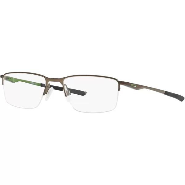 imageOakley Mens Ox3218 Socket 55 Rectangular Prescription Eyeglass FramesSatin PewterDemo Lens