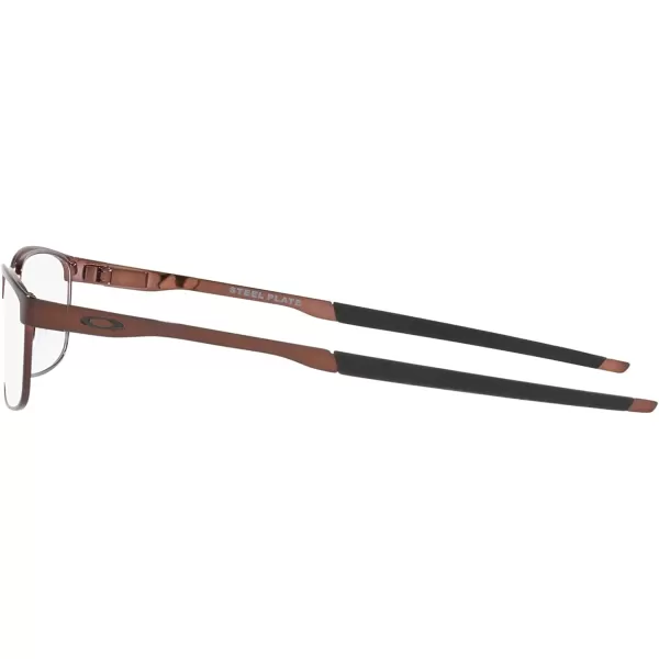 imageOakley Mens Ox3222 Steel Plate Rectangular Prescription Eyeglass FramesBrushed GrenacheDemo Lens