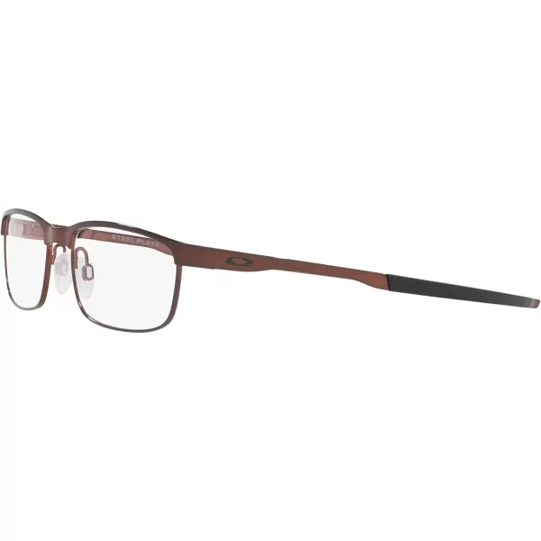 imageOakley Mens Ox3222 Steel Plate Rectangular Prescription Eyeglass FramesBrushed GrenacheDemo Lens