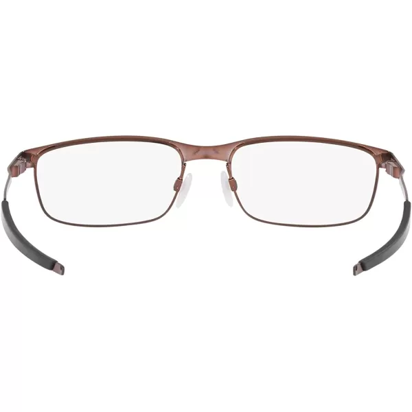 imageOakley Mens Ox3222 Steel Plate Rectangular Prescription Eyeglass FramesBrushed GrenacheDemo Lens