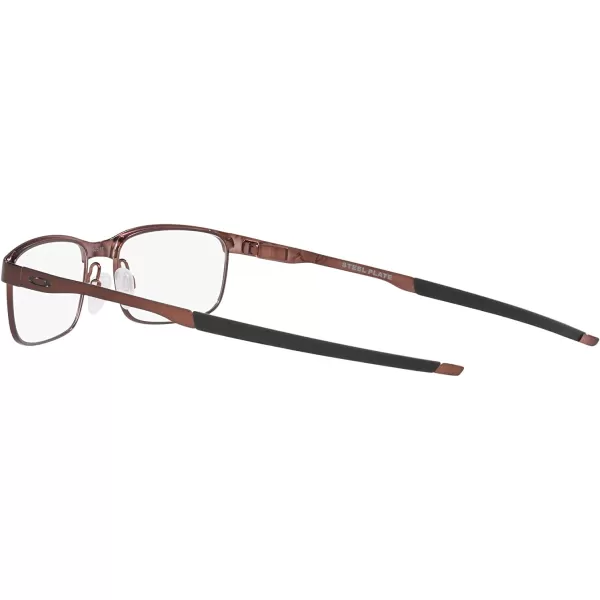 imageOakley Mens Ox3222 Steel Plate Rectangular Prescription Eyeglass FramesBrushed GrenacheDemo Lens