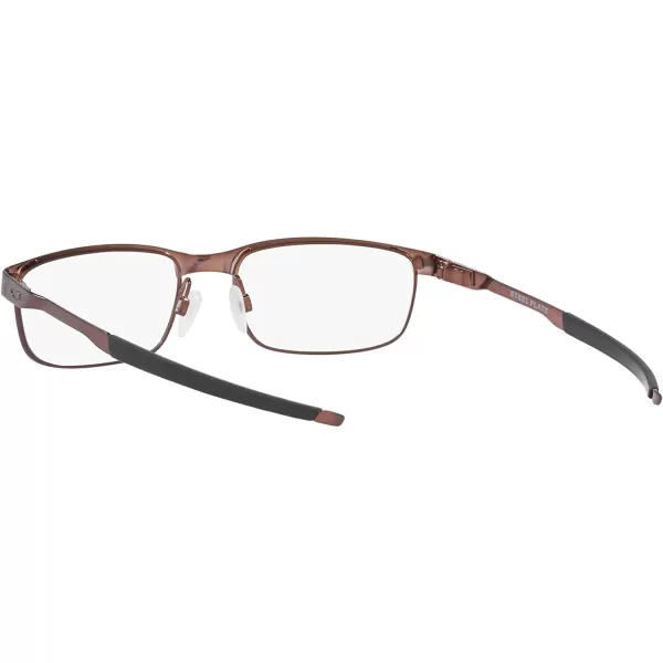 imageOakley Mens Ox3222 Steel Plate Rectangular Prescription Eyeglass FramesBrushed GrenacheDemo Lens