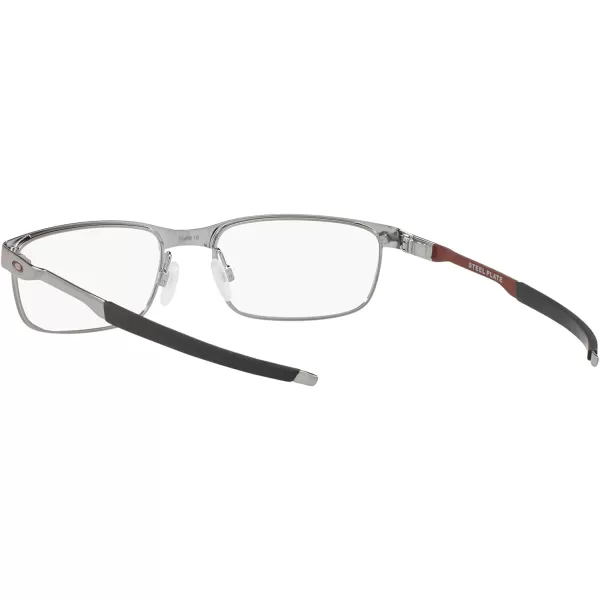 imageOakley Mens Ox3222 Steel Plate Rectangular Prescription Eyeglass FramesGunmetal CardinalDemo Lens