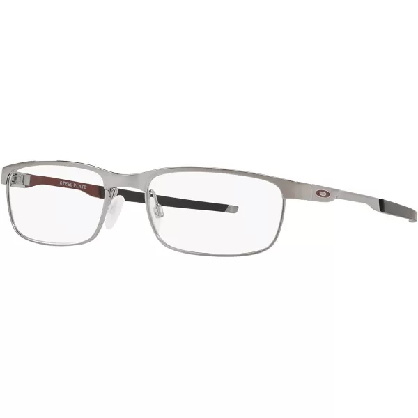 imageOakley Mens Ox3222 Steel Plate Rectangular Prescription Eyeglass FramesGunmetal CardinalDemo Lens