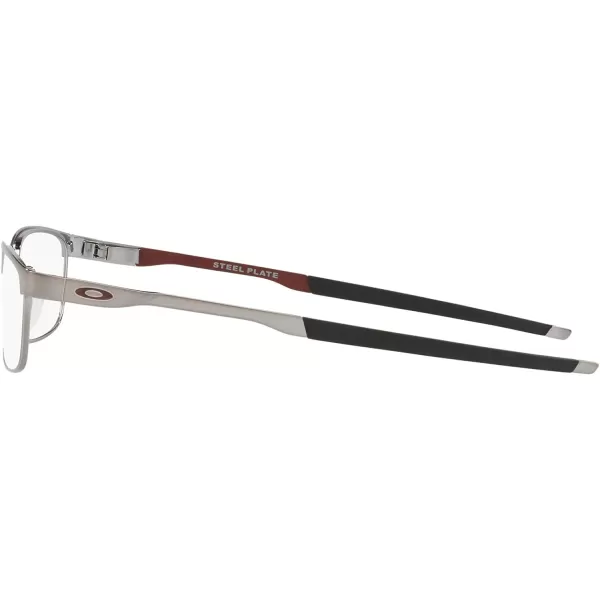 imageOakley Mens Ox3222 Steel Plate Rectangular Prescription Eyeglass FramesGunmetal CardinalDemo Lens