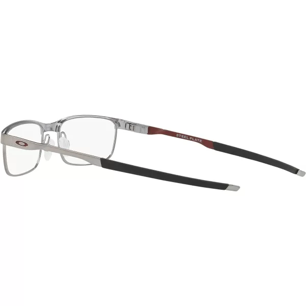 imageOakley Mens Ox3222 Steel Plate Rectangular Prescription Eyeglass FramesGunmetal CardinalDemo Lens