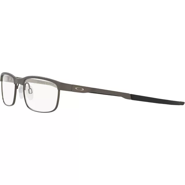 imageOakley Mens Ox3222 Steel Plate Rectangular Prescription Eyeglass FramesPowder CementDemo Lens