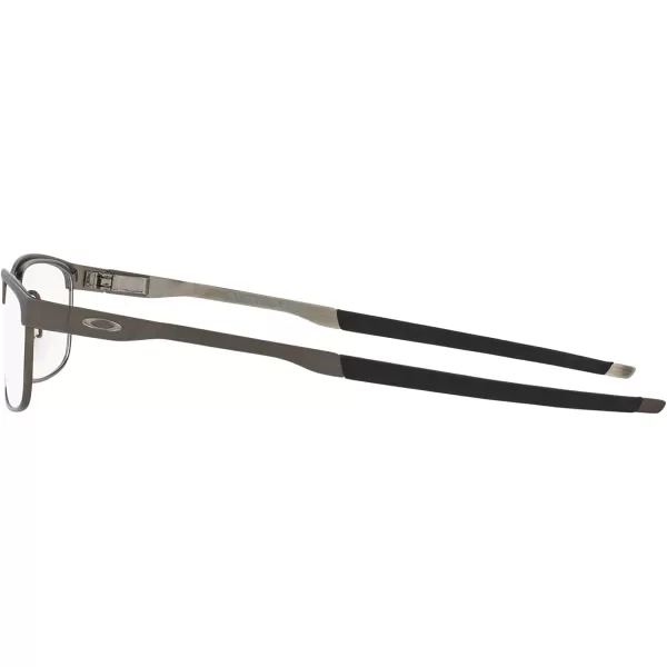 imageOakley Mens Ox3222 Steel Plate Rectangular Prescription Eyeglass FramesPowder CementDemo Lens