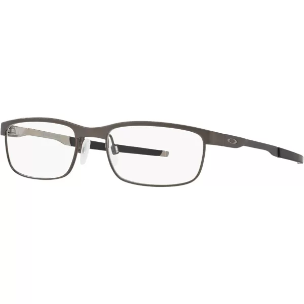imageOakley Mens Ox3222 Steel Plate Rectangular Prescription Eyeglass FramesPowder CementDemo Lens