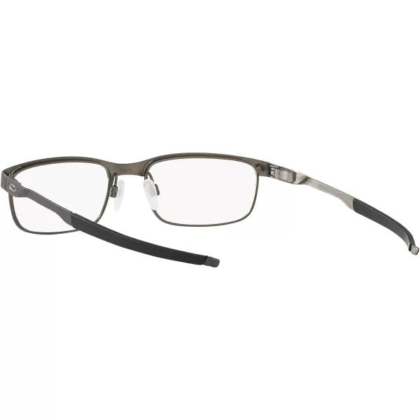 imageOakley Mens Ox3222 Steel Plate Rectangular Prescription Eyeglass FramesPowder CementDemo Lens