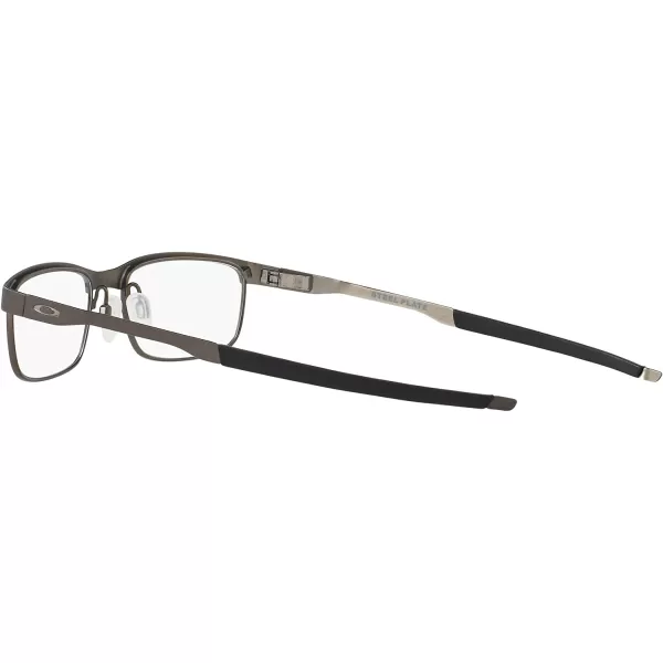 imageOakley Mens Ox3222 Steel Plate Rectangular Prescription Eyeglass FramesPowder CementDemo Lens