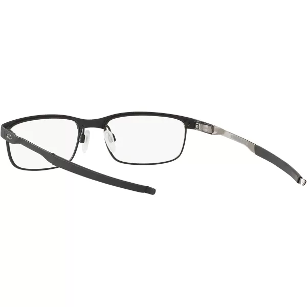 imageOakley Mens Ox3222 Steel Plate Rectangular Prescription Eyeglass FramesPowder CoalDemo Lens