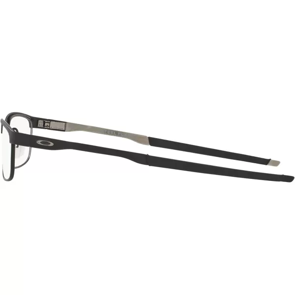 imageOakley Mens Ox3222 Steel Plate Rectangular Prescription Eyeglass FramesPowder CoalDemo Lens