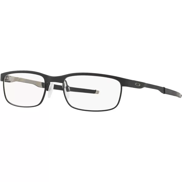 imageOakley Mens Ox3222 Steel Plate Rectangular Prescription Eyeglass FramesPowder CoalDemo Lens