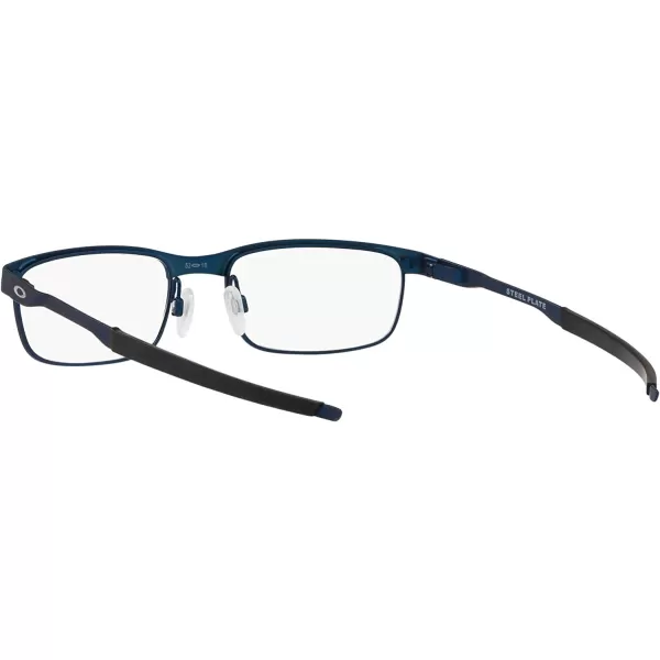 imageOakley Mens Ox3222 Steel Plate Rectangular Prescription Eyeglass FramesPowder MidnightDemo Lens