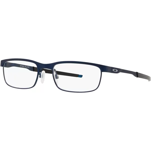 imageOakley Mens Ox3222 Steel Plate Rectangular Prescription Eyeglass FramesPowder MidnightDemo Lens