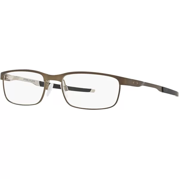 imageOakley Mens Ox3222 Steel Plate Rectangular Prescription Eyeglass FramesPowder PewterDemo Lens