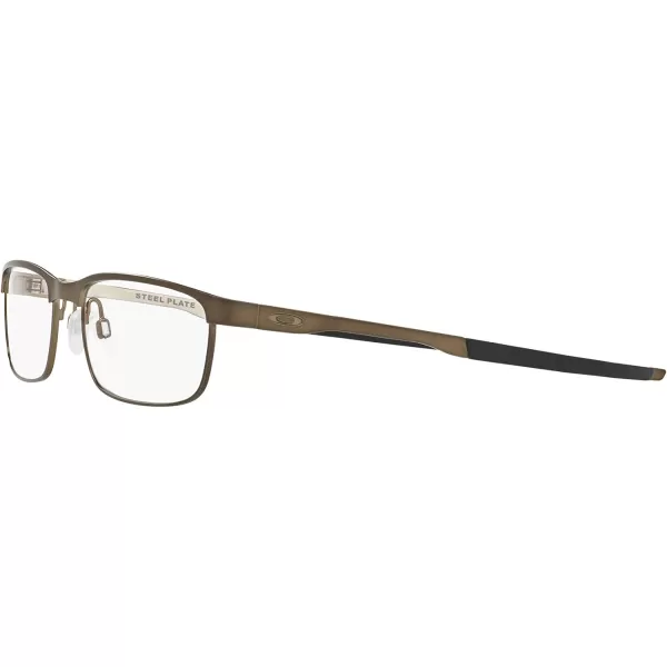 imageOakley Mens Ox3222 Steel Plate Rectangular Prescription Eyeglass FramesPowder PewterDemo Lens