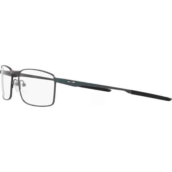 imageOakley Mens Ox3227 Fuller Rectangular Prescription Eyeglass FramesDark Matte SilverBlue ColorshiftDemo Lens