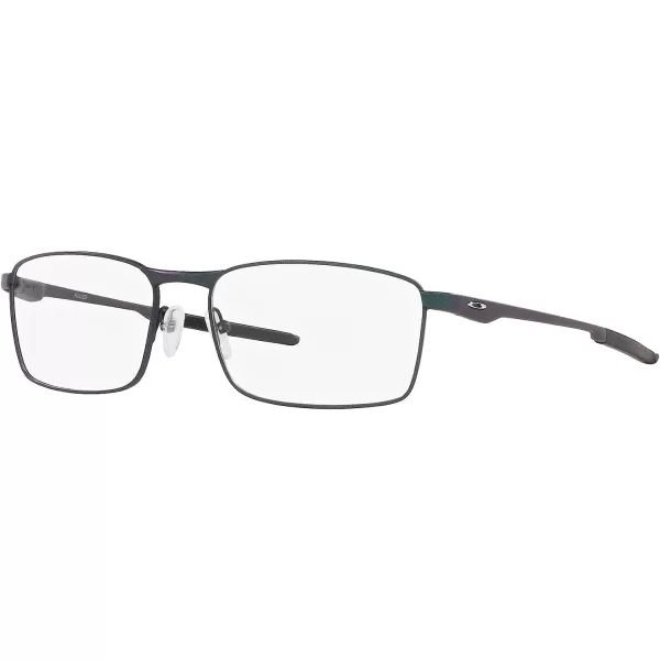 imageOakley Mens Ox3227 Fuller Rectangular Prescription Eyeglass FramesDark Matte SilverBlue ColorshiftDemo Lens