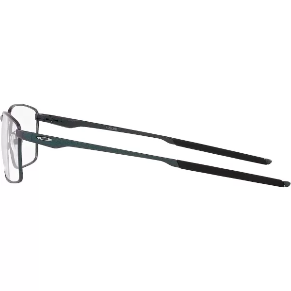 imageOakley Mens Ox3227 Fuller Rectangular Prescription Eyeglass FramesDark Matte SilverBlue ColorshiftDemo Lens