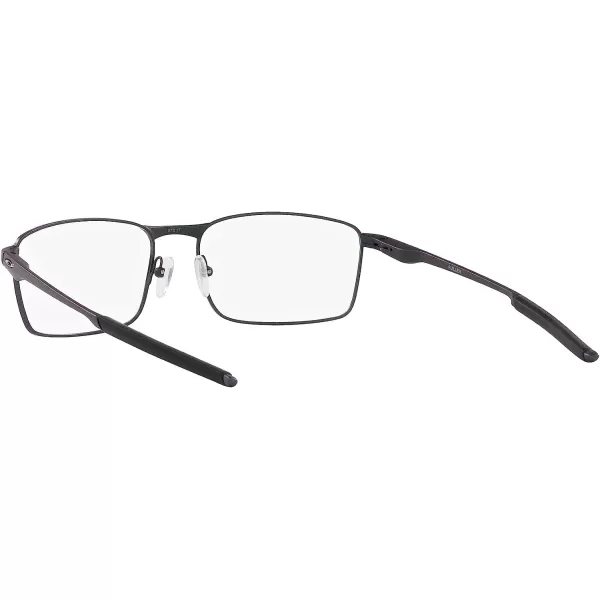 imageOakley Mens Ox3227 Fuller Rectangular Prescription Eyeglass FramesDark Matte SilverBlue ColorshiftDemo Lens