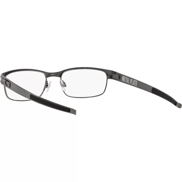 imageOakley Mens Ox5038 Metal Plate Titanium Rectangular Prescription Eyeglass FramesBrushed ChromeDemo Lens