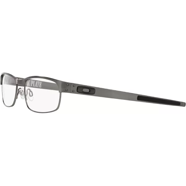 imageOakley Mens Ox5038 Metal Plate Titanium Rectangular Prescription Eyeglass FramesBrushed ChromeDemo Lens