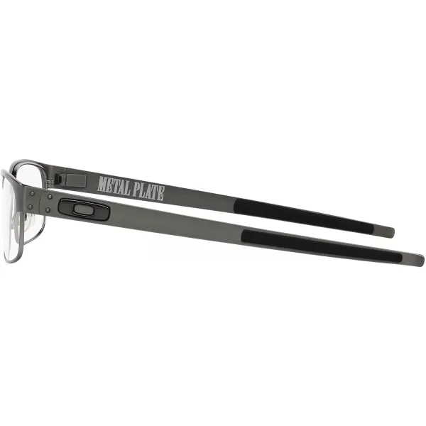 imageOakley Mens Ox5038 Metal Plate Titanium Rectangular Prescription Eyeglass FramesBrushed ChromeDemo Lens