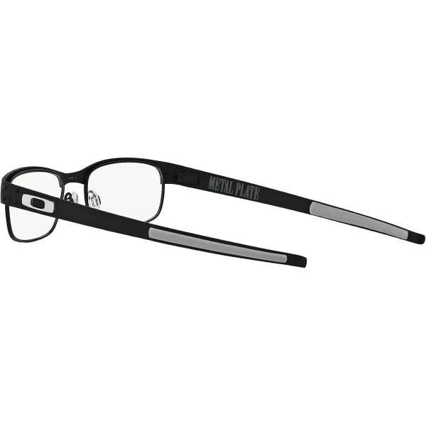 imageOakley Mens Ox5038 Metal Plate Titanium Rectangular Prescription Eyeglass FramesMatte Black GreyDemo Lens
