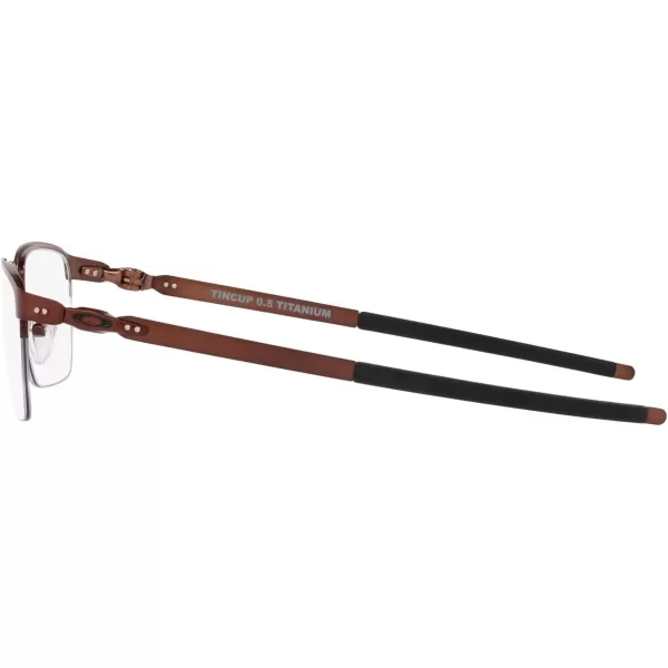 imageOakley Mens Ox5099 Tincup 05 Ti Square Prescription Eyeglass FramesBrushed GrenacheDemo Lens