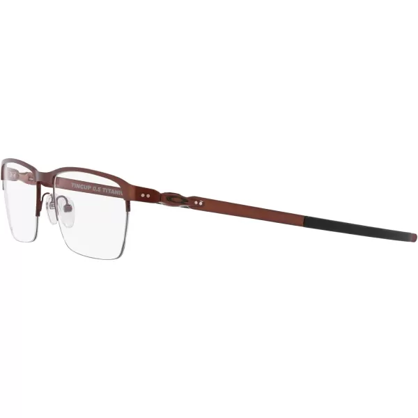imageOakley Mens Ox5099 Tincup 05 Ti Square Prescription Eyeglass FramesBrushed GrenacheDemo Lens