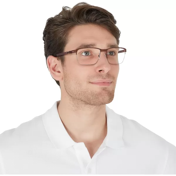 imageOakley Mens Ox5099 Tincup 05 Ti Square Prescription Eyeglass FramesBrushed GrenacheDemo Lens