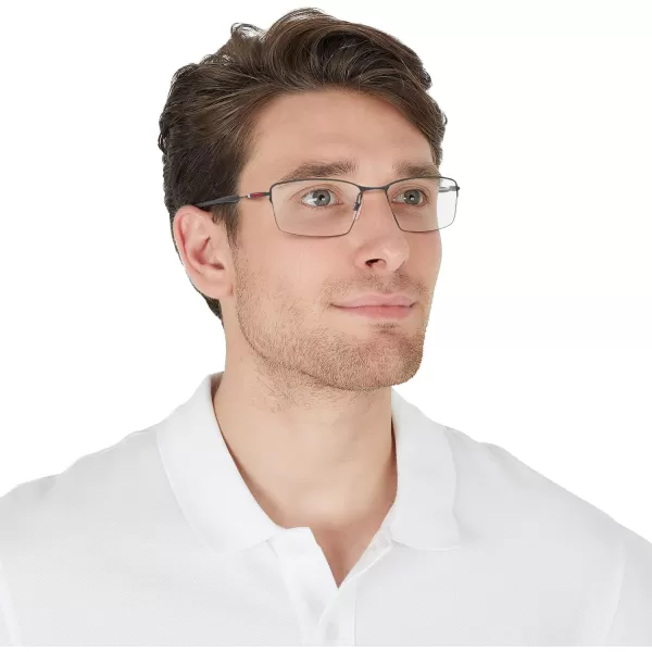 imageOakley Mens Ox5113 Lizard Rectangular Prescription Eyeglass FramesSatin Light SteelDemo Lens