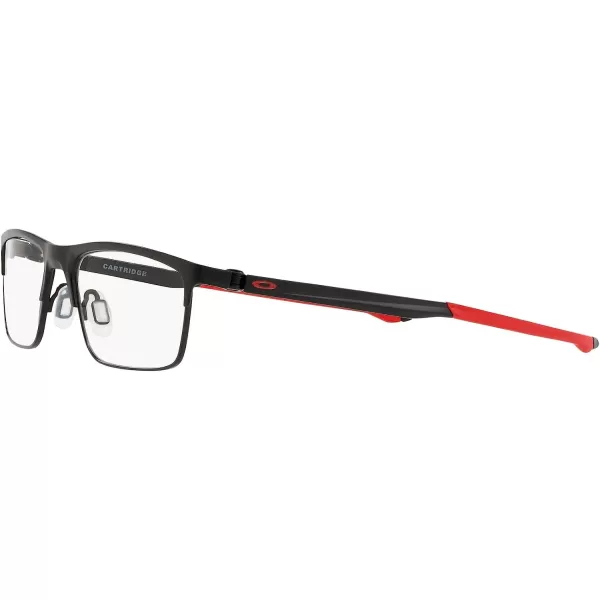 imageOakley Mens Ox5137 Cartridge Rectangular Prescription Eyeglass FramesSatin Black on RedDemo Lens