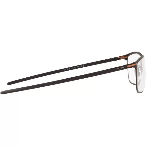 imageOakley Mens Ox5138 Tie Bar Rectangular Prescription Eyewear FramesSatin Black on CopperDemo Lens