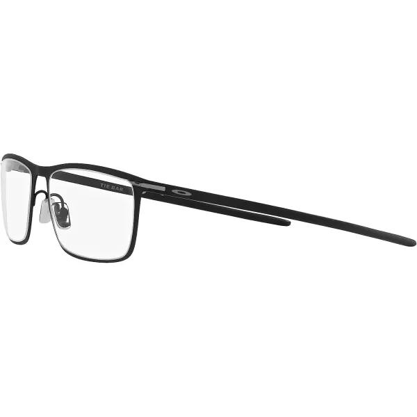 imageOakley Mens Ox5138 Tie Bar Rectangular Prescription Eyewear FramesSatin Black on SilverDemo Lens