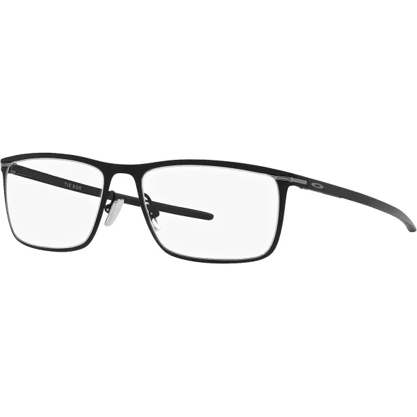 imageOakley Mens Ox5138 Tie Bar Rectangular Prescription Eyewear FramesSatin Black on SilverDemo Lens