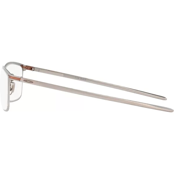 imageOakley Mens Ox5138 Tie Bar Rectangular Prescription Eyewear FramesSatin ChromeDemo Lens
