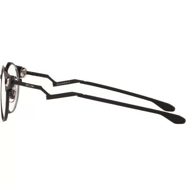 imageOakley Mens Ox5141 Deadbolt Round Prescription Eyeglass FramesSatin BlackDemo Lens