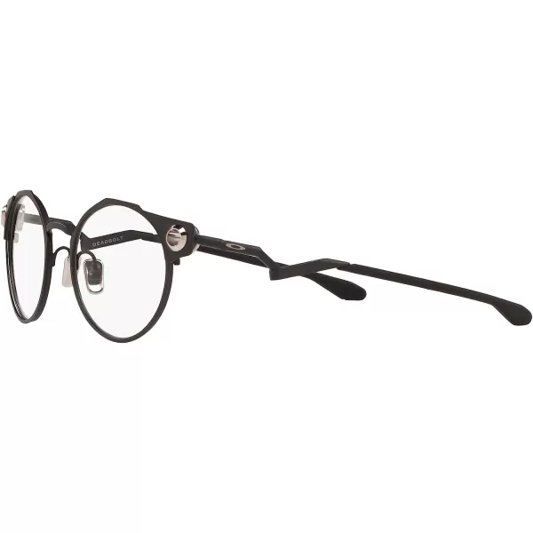 imageOakley Mens Ox5141 Deadbolt Round Prescription Eyeglass FramesSatin BlackDemo Lens