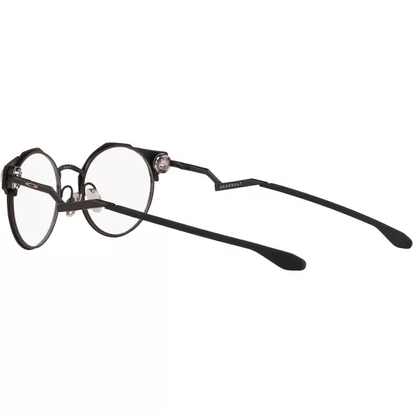 imageOakley Mens Ox5141 Deadbolt Round Prescription Eyeglass FramesSatin BlackDemo Lens