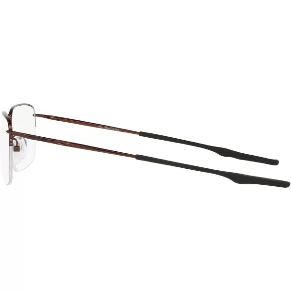 imageOakley Mens Ox5148 Wingback Sq Square Prescription Eyeglass FramesBrushed GrenacheDemo Lens