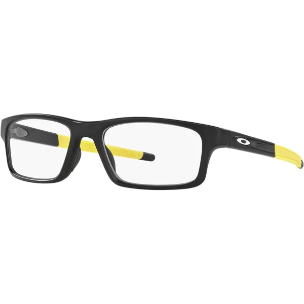 imageOakley Mens Ox8037 Crosslink Pitch Rectangular Prescription Eyeglass FramesSatin Black on YellowDemo Lens