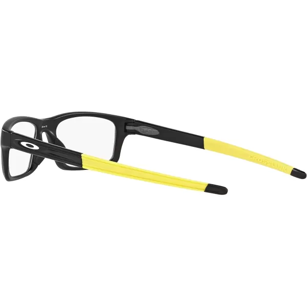 imageOakley Mens Ox8037 Crosslink Pitch Rectangular Prescription Eyeglass FramesSatin Black on YellowDemo Lens