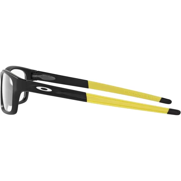 imageOakley Mens Ox8037 Crosslink Pitch Rectangular Prescription Eyeglass FramesSatin Black on YellowDemo Lens