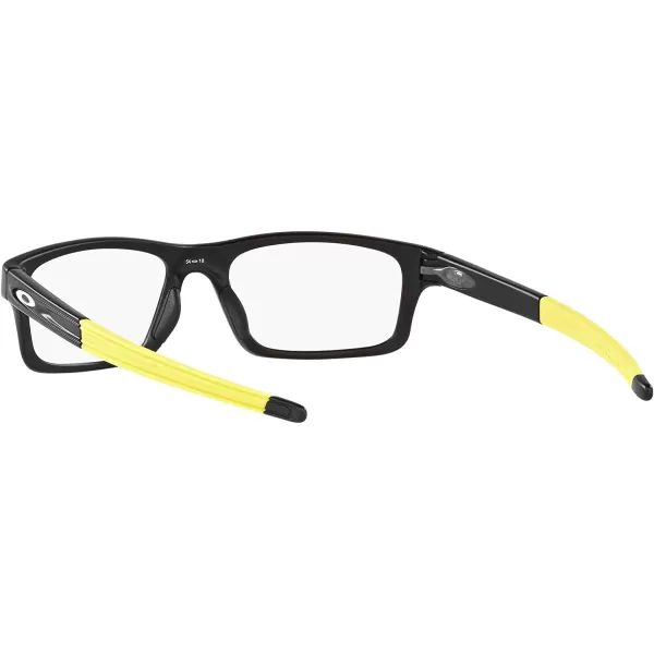 imageOakley Mens Ox8037 Crosslink Pitch Rectangular Prescription Eyeglass FramesSatin Black on YellowDemo Lens